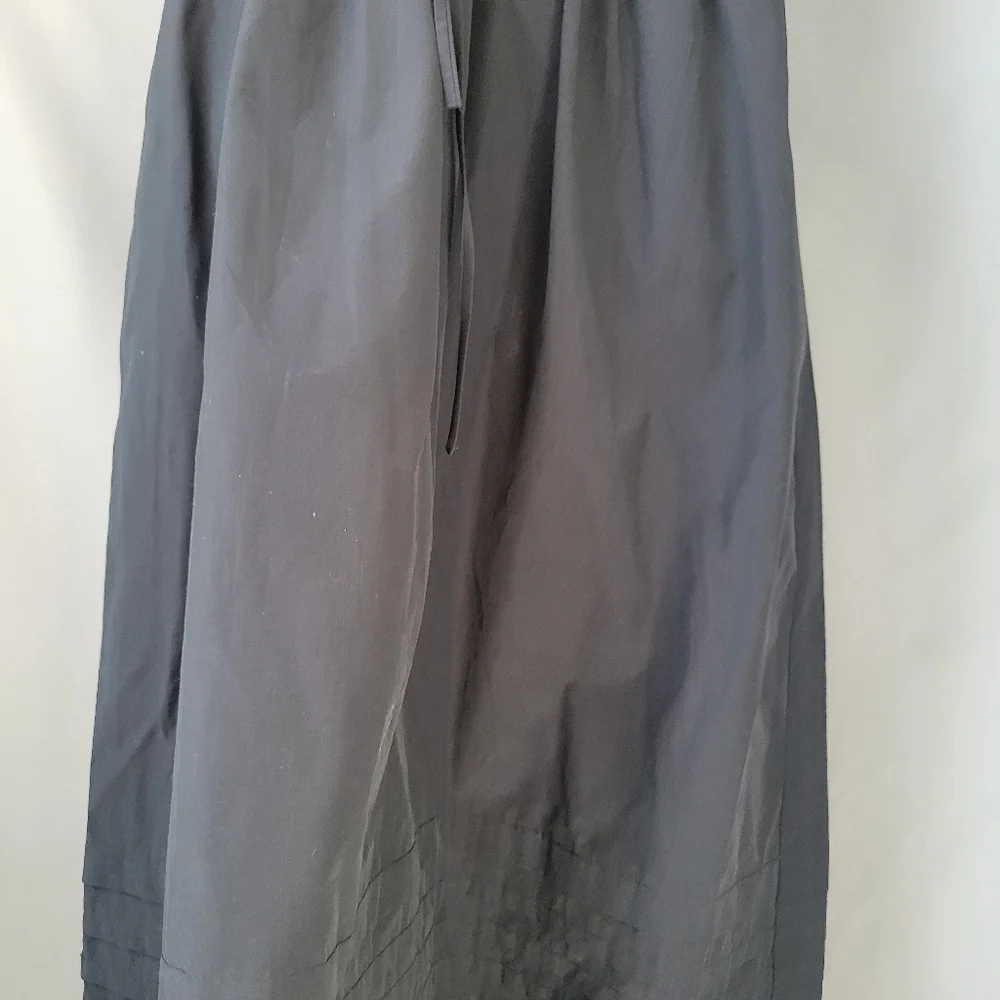 La Ligne Wilhelmina T-Shirt Midi Dress with Shirring Black M - Picture 5 of 13